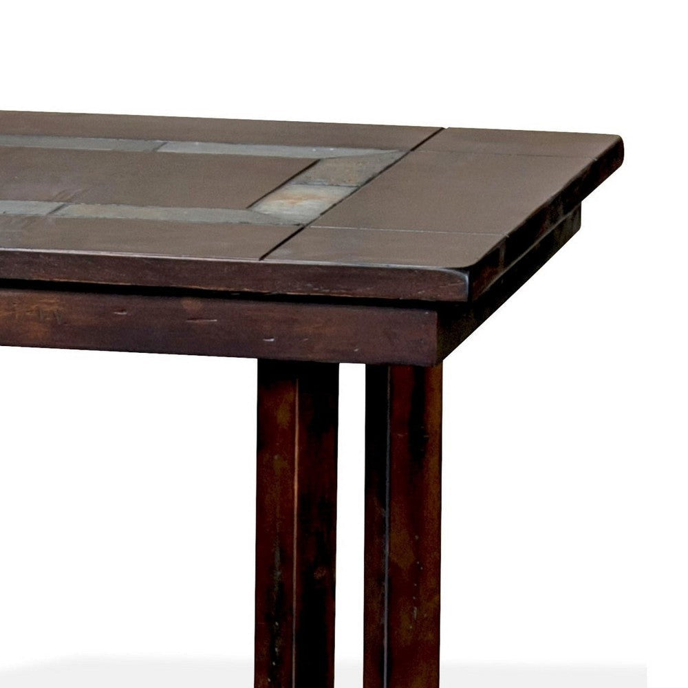Odel Side End Table 1 Shelf Dark Brown Mahogany Rectangular 25’’ Top BM325494