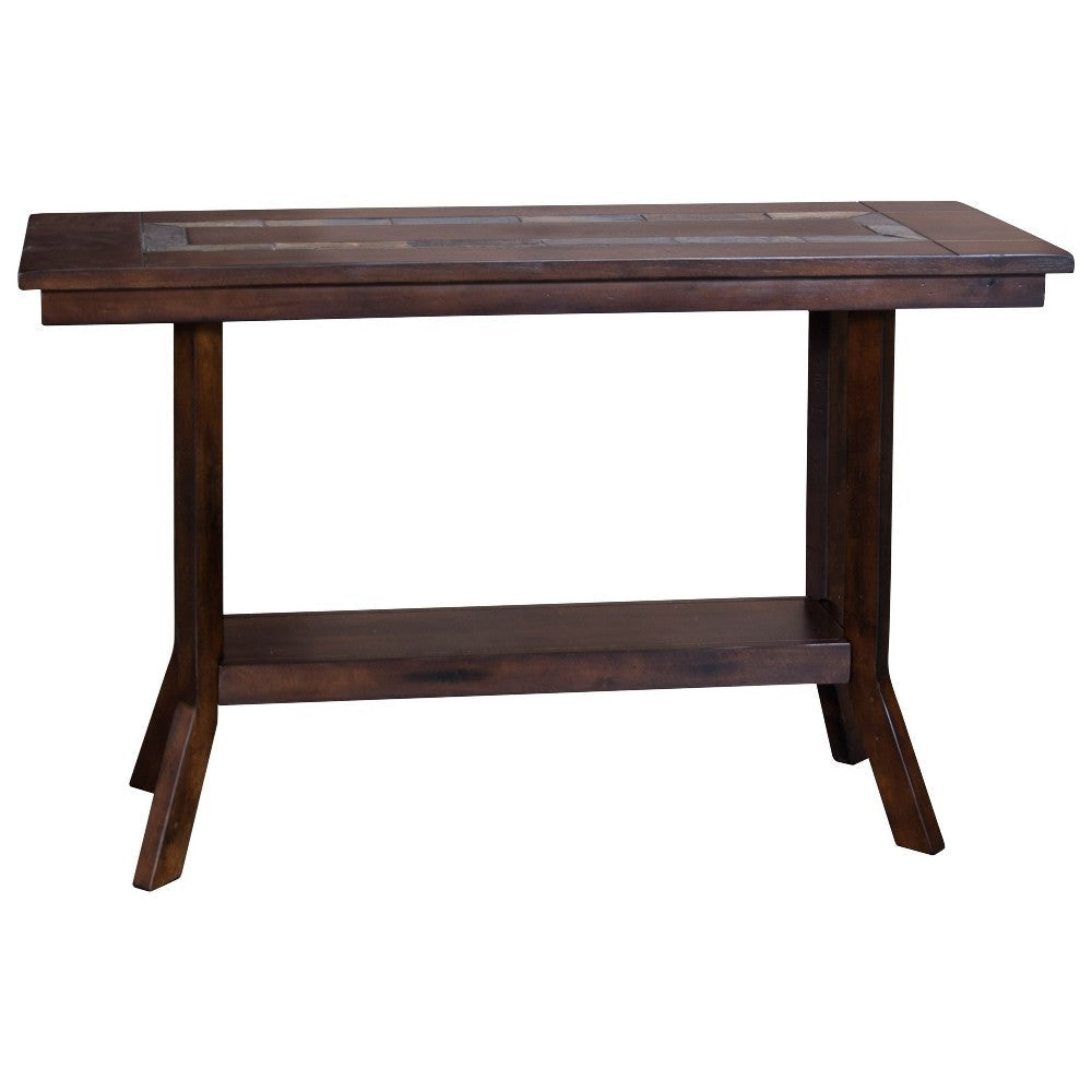 Odel Sofa Table 1 Shelf Dark Brown Mahogany Rectangular 49’’ Top BM325495