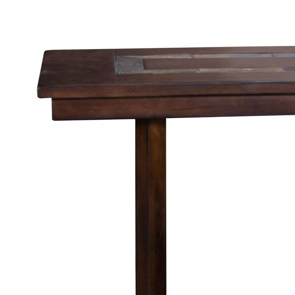 Odel Sofa Table 1 Shelf Dark Brown Mahogany Rectangular 49’’ Top BM325495