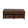 Flint Coffee Table 2 Drawers Crates Dark Brown Mahogany 50’’ Top BM325505