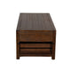 Flint Coffee Table 2 Drawers Crates Dark Brown Mahogany 50’’ Top BM325505