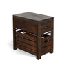Flint Accent Chairside Table 1 Drawer Crate 26’’ Dark Brown Wood BM325506