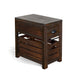 Flint Accent Chairside Table 1 Drawer Crate 26’’ Dark Brown Wood BM325506