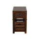 Flint Accent Chairside Table 1 Drawer Crate 26’’ Dark Brown Wood BM325506
