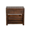 Flint Accent Chairside Table 1 Drawer Crate 26’’ Dark Brown Wood BM325506