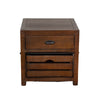 Flint End Table 1 Drawer 1 Crate Dark Brown Mahogany Wood 26’’ Top BM325507