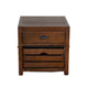 Flint End Table 1 Drawer 1 Crate Dark Brown Mahogany Wood 26’’ Top BM325507