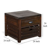 Flint End Table 1 Drawer 1 Crate Dark Brown Mahogany Wood 26’’ Top BM325507