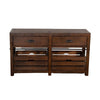 Flint Sofa Table 2 Drawers Crates Dark Brown Mahogany Wood 50’’ Top BM325508