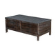 Nikay Coffee Table 5 Drawers Dark Brown Mindi Rectangular 50’’ Top BM325511