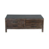 Nikay Coffee Table 5 Drawers Dark Brown Mindi Rectangular 50’’ Top BM325511