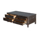 Nikay Coffee Table 5 Drawers Dark Brown Mindi Rectangular 50’’ Top BM325511