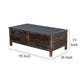 Nikay Coffee Table 5 Drawers Dark Brown Mindi Rectangular 50’’ Top BM325511