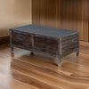 Nikay Coffee Table, 5 Drawers, Dark Brown Mindi, Rectangular 50" Top