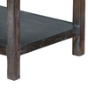 Nikay Side End Table 1 Drawer Shelf Dark Brown Mindi Wood 26’’ Top BM325513
