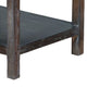 Nikay Side End Table 1 Drawer Shelf Dark Brown Mindi Wood 26’’ Top BM325513