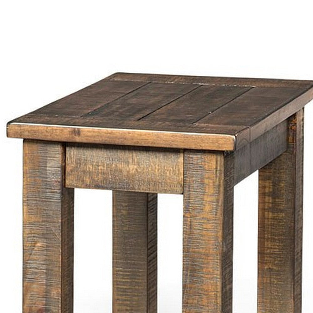 Flint Chairside End Table 22’’ Rectangular Top Dark Brown Mahogany BM325519