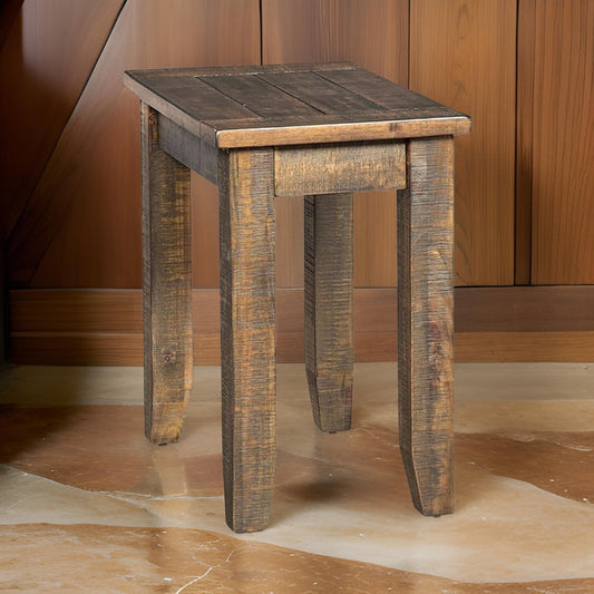 Flint Chairside End Table, 22" Rectangular Top, Dark Brown Mahogany