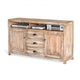 Rany TV Console 60Wx36H Light Brown Mahogany 5 Shelves 3 Drawers BM325528