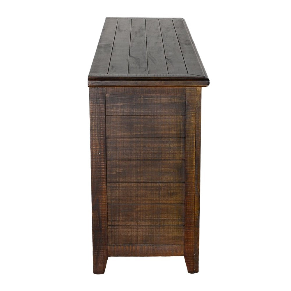 Yael TV Media Console 6 Shelves Glass Doors Dark Brown Wood 70’’ BM325540