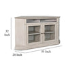 Sain Corner TV Media Console 6 Shelves 2 Glass Door 55’’ Taupe Wood BM325542