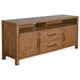 Yael TV Media Console 4 Shelves 2 Drawers Light Brown Wood 66’’ BM325544