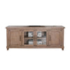 Anva TV Media Console Shelves Doors Light Brown Mahogany 74’’ Top BM325546
