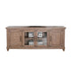 Anva TV Media Console Shelves Doors Light Brown Mahogany 74’’ Top BM325546