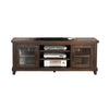Anva TV Media Console Shelves Doors Dark Brown Mahogany 64’’ Top BM325547