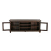 Anva TV Media Console Shelves Doors Dark Brown Mahogany 64’’ Top BM325547