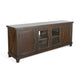 Anva TV Media Console Shelves Doors Dark Brown Mahogany 74’’ Top BM325548