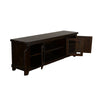 Anva TV Media Console Shelves Doors Dark Brown Mahogany 74’’ Top BM325548