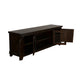 Anva TV Media Console Shelves Doors Dark Brown Mahogany 74’’ Top BM325548