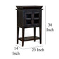 Seli Mini Bar Table with Tray 2 Doors 1 Shelf 38’’ Black Wood Frame BM325551