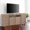 Desy TV Media Entertainment Console, Fluted Doors, Light Brown 72"