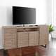Desy TV Media Entertainment Console, Fluted Doors, Light Brown 72"