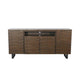 Desy TV Media Entertainment Console Fluted Doors Dark Brown 72’’ BM325554
