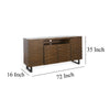 Desy TV Media Entertainment Console Fluted Doors Dark Brown 72’’ BM325554