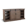 Yael TV Entertainment Console Fireplace Option Barn Doors 78’’ Brown BM325556