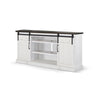 Orso TV Entertainment Console Fireplace Option Barn Doors 78’’ White BM325557