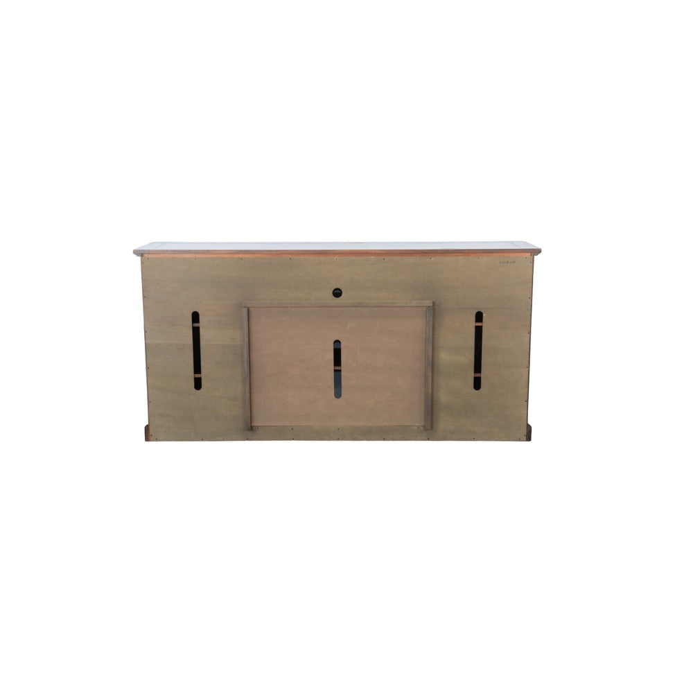 Reggie TV Media Entertainment Console Fireplace Option 78’’ Brown BM325558