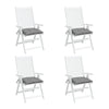 Kia Outdoor Cushion for Chair Set of 4, Square 20x20, Gray Fabric