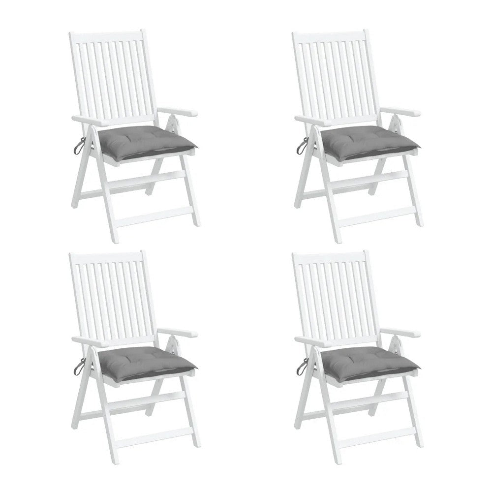 Kia Outdoor Cushion for Chair Set of 4, Square 20x20, Gray Fabric