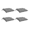 Kia Outdoor Cushion for Chair Set of 4 Square 20x20 Gray Fabric BM325568
