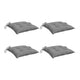 Kia Outdoor Cushion for Chair Set of 4 Square 20x20 Gray Fabric BM325568
