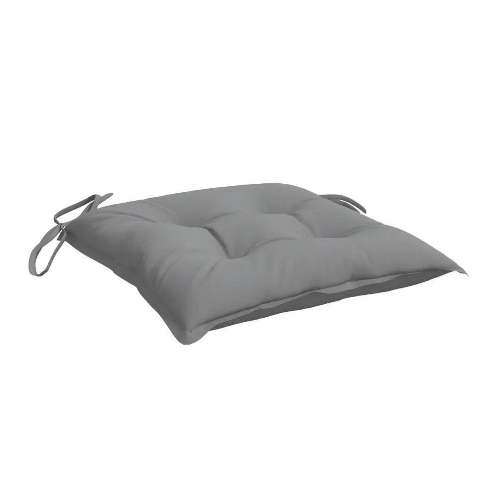 Kia Outdoor Cushion for Chair Set of 4 Square 20x20 Gray Fabric BM325568