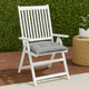 Kia Outdoor Cushion for Chair Set of 4, Square 20x20, Gray Fabric