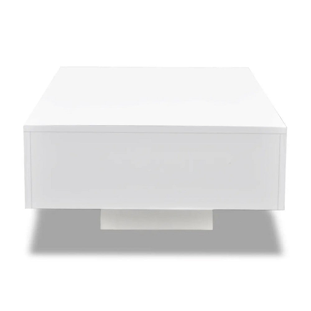 Coffee Table High Gloss White 33’’ Rectangular Modern Platform BM325569