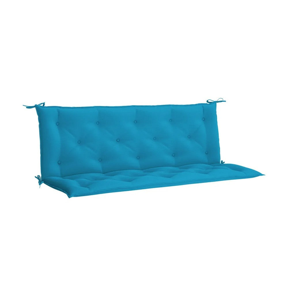 Claire Outdoor Cushion for Bench 59’’ Button Tufted Light Blue Fabric BM325575