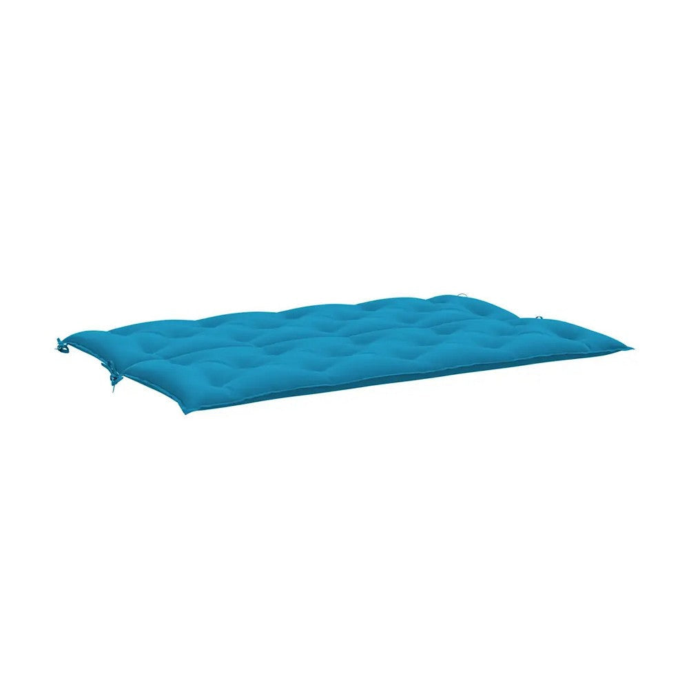 Claire Outdoor Cushion for Bench 59’’ Button Tufted Light Blue Fabric BM325575